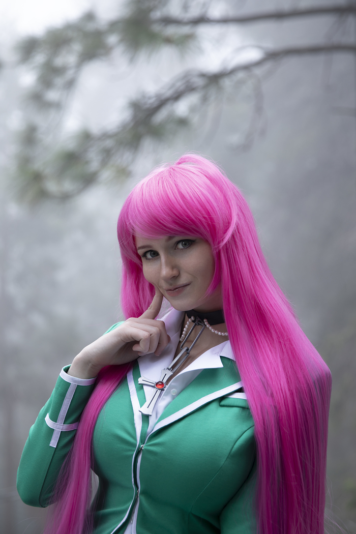 Moka Akashiya - Rosario to Vampire - My, Rosario + Vampire, Cosplay, The photo, Pink hair, Anime, Moka Akashiya