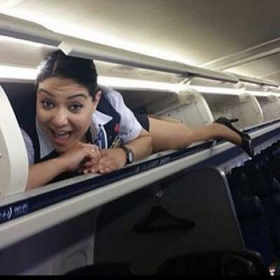 Flight attendants showed what they do while there are no passengers nearby - Stewardess, Dedication, Scream, Longpost