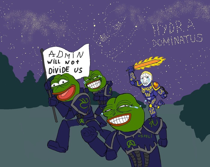 The excitement does not subside, but it looks funny - Warhammer 40k, Pepe, Hydra Dominatus, Riot