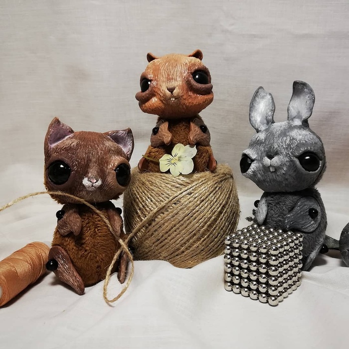 Three little demons - My, Handmade, Toys, Polymer clay, Longpost