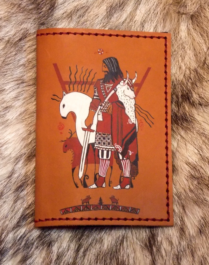 Unique handmade covers! - My, Cover, , Handmade, Leather, Needlework, Slavs, Slavic gods, Paganism, Longpost