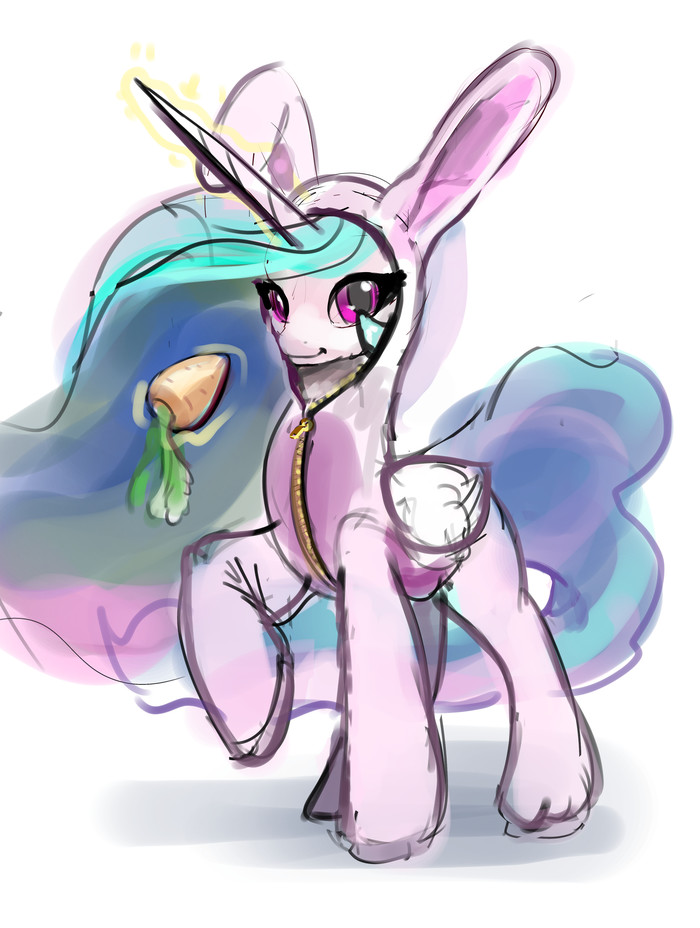 Easter Bunny - My little pony, Princess celestia, Easter, Art, Xbi