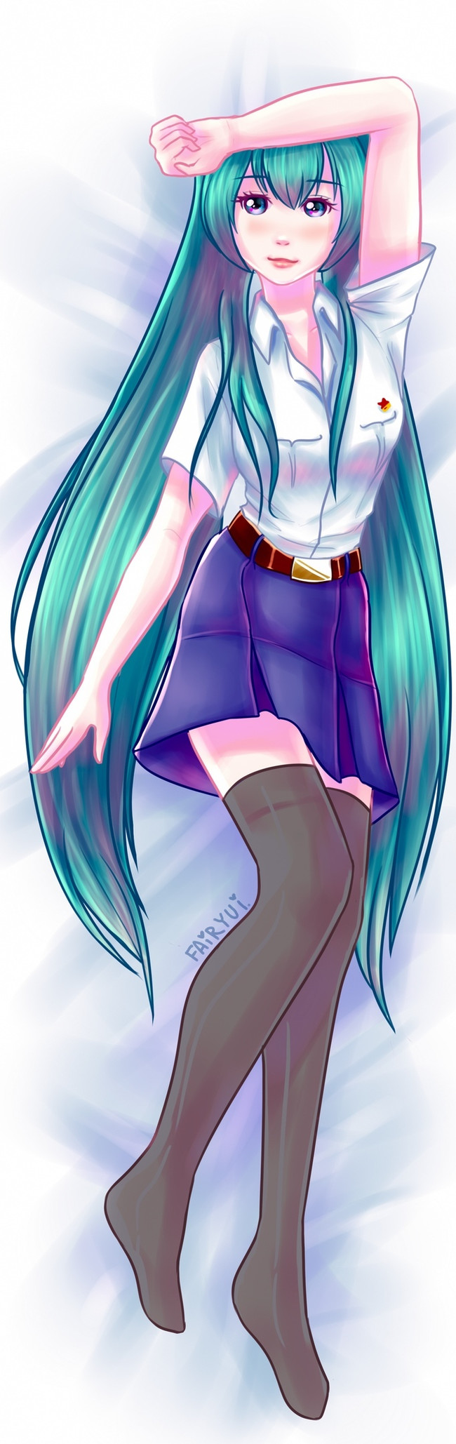 Miku - Endless summer, Art, Visual novel, Hatsune Miku, Dakimakura, , Longpost