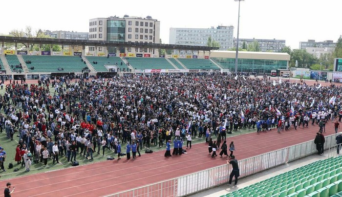 Today in Makhachkala (Republic of Dagestan) a record of Russia was set - at the same time 9.5 thousand people went out for morning exercises - The photo, Sport, Charger, Dagestan, Caucasus, Russia, Record