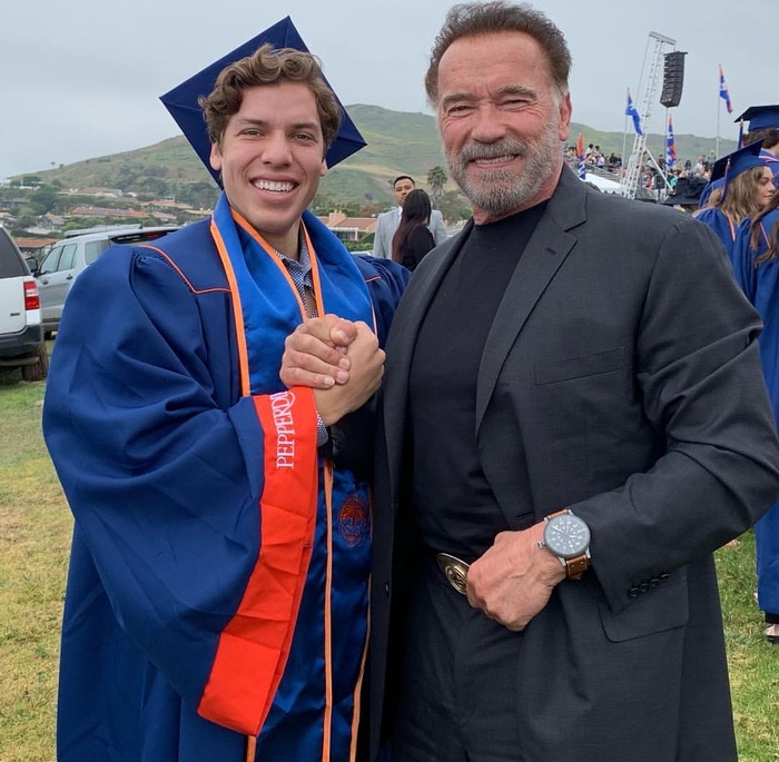 Arnold Schwarzenegger's son graduated from Pepperdine University - Arnold Schwarzenegger, A son, Children born out of wedlock, High school graduation
