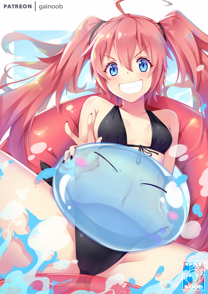 Summer - NSFW, Anime, Anime art, Milim Nava, Rimuru Tempest, Tensei Shitara Slime Datta Ken