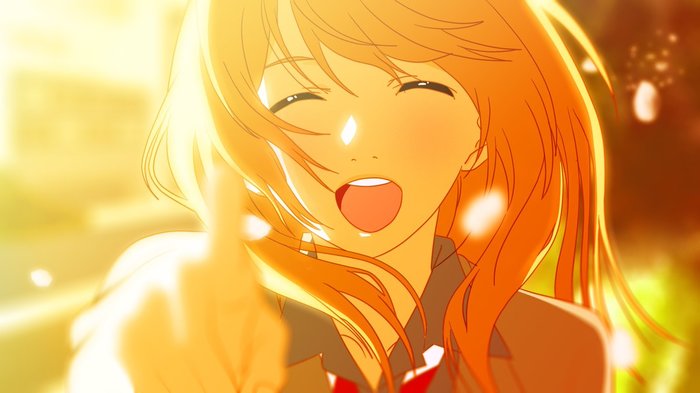 Счастье - Аниме, Anime Art, Miyazono kaori, Счастье, Shigatsu wa Kimi no Uso