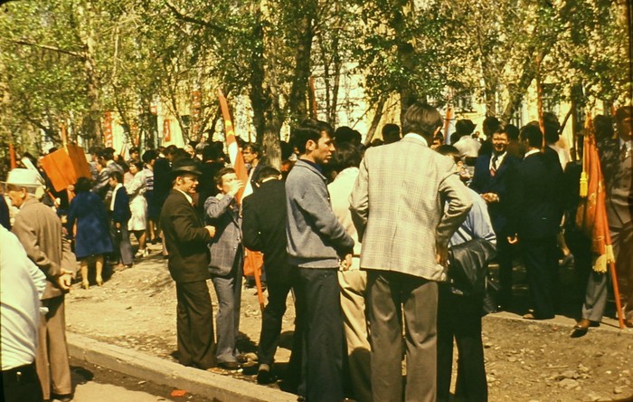 Photo archive of the Soviet geologist. - My, The photo, the USSR, Old photo, Slides, Memory, 1st of May, Demonstration, Longpost