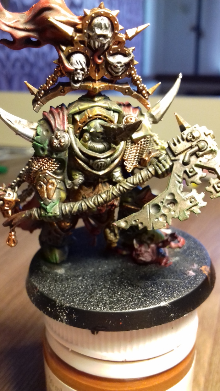 My first Death Guard - My, Warhammer 40k, Wh miniatures, Death guard, Painting miniatures, Longpost