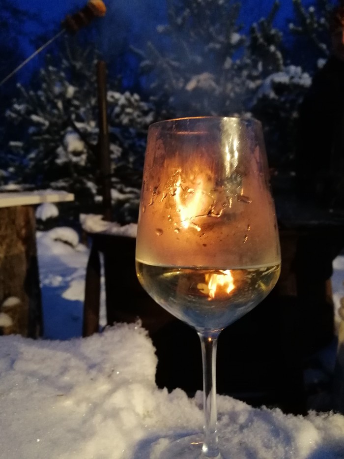 Winter - My, Winter, Dacha, The photo, Wine, Snow, Bonfire