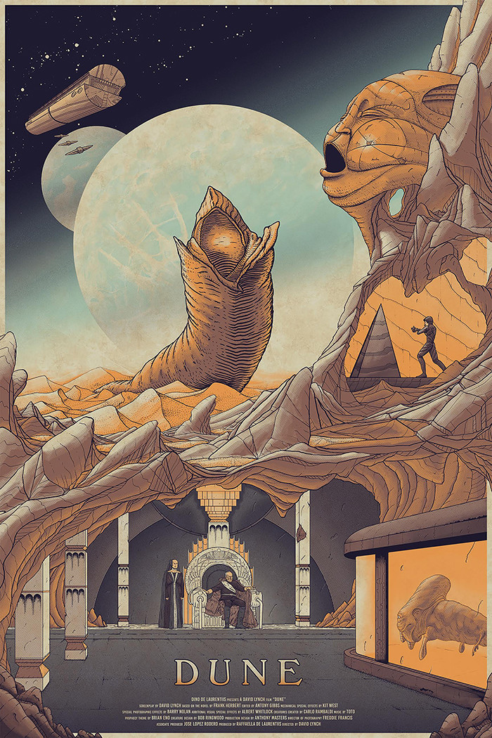 Alternative movie posters - Dune, Stranger, District No9, Fifth Element, Art, Longpost, Movies, Nausicaa from the Valley of the Wind, Star Gates