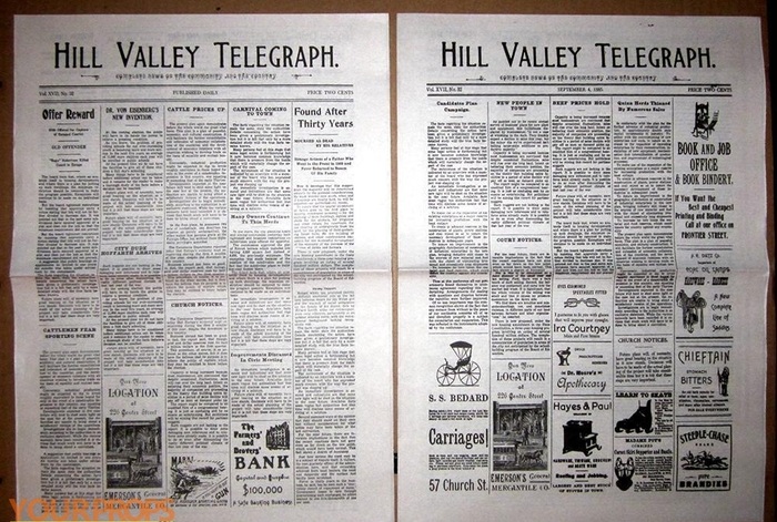 Hill Valley Telegraph, USA Today & some people at photo Газеты, Назад в будущее (фильм), Usa Today, Фотография, Длиннопост