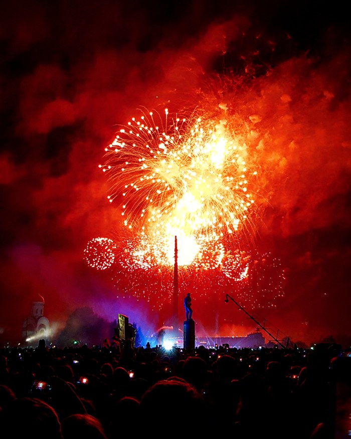 Fireworks on Victory Day. Moscow - My, Firework, May 9, Moscow, May 9 - Victory Day