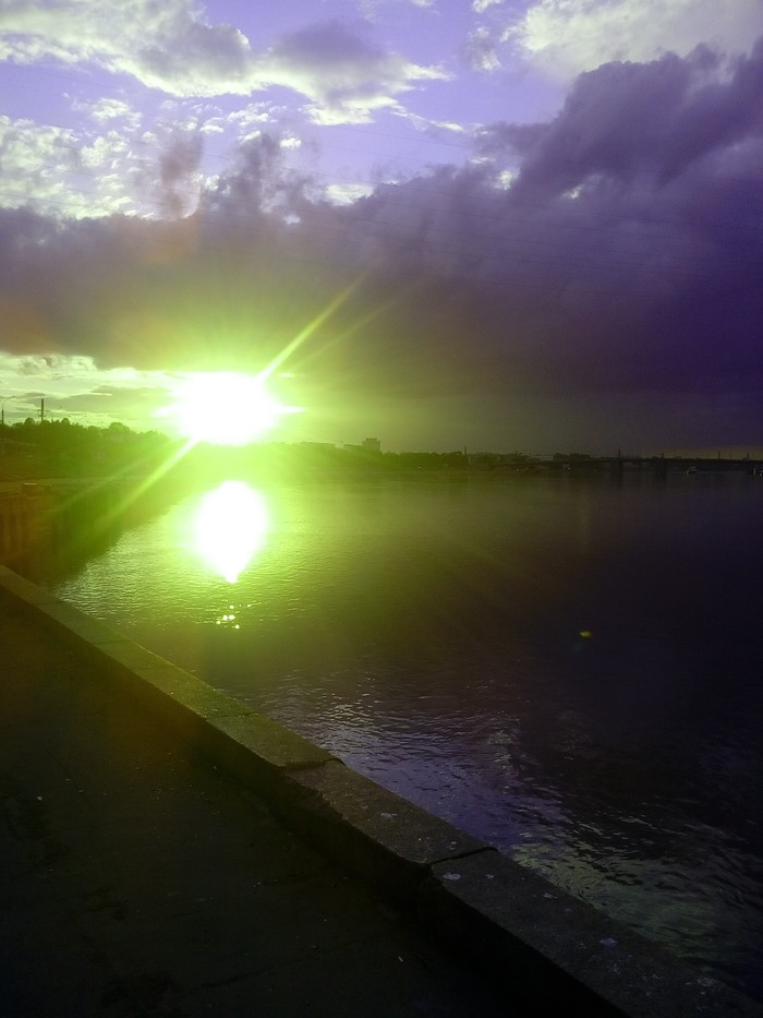 River Station. SPb. Morning. - My, The photo, Sunrise, The sun, Nature