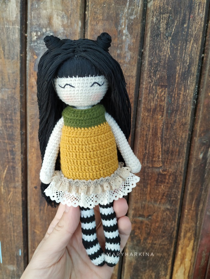 Dolly Elsi - My, Doll, Knitted toys, Longpost, Amigurumi