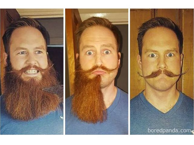 Men Before and After shaving: it's hard to believe, but these are the same people. - Beard, Person, Barbershop, Men, It Was-It Was, Longpost