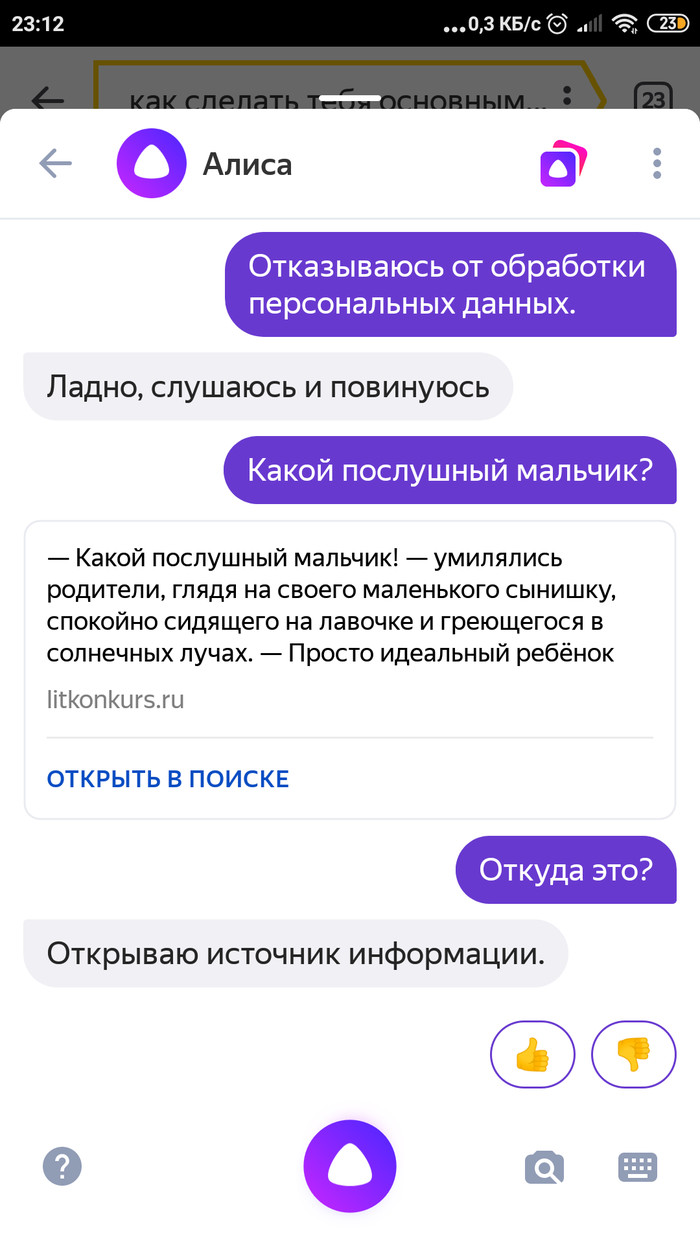 Alice from Yandex secretly threatens - My, Yandex., , Threat, Longpost, Yandex Alice