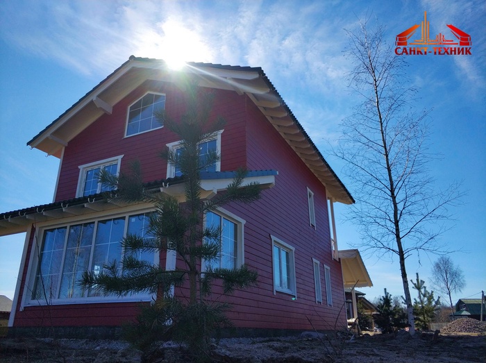 MOROZOV, part 1. Installation of heating in a private 3-storey house. - Pipe, Longpost, Frame house, Wooden house, Village, Cottage, House, Installation of heating systems, Heating, My