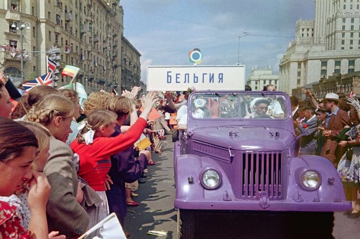 World Youth Festival in Moscow 1957 USSR - the USSR, Story, Moscow, The festival, Old photo, Youth, 1957