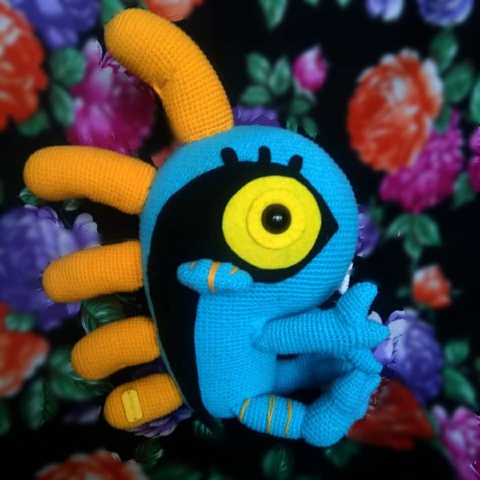 Psst....wouldn't you like some World of Warcraft in the feed?!) Please love and favor my creation #murloc - My, Creation, Knitted toys