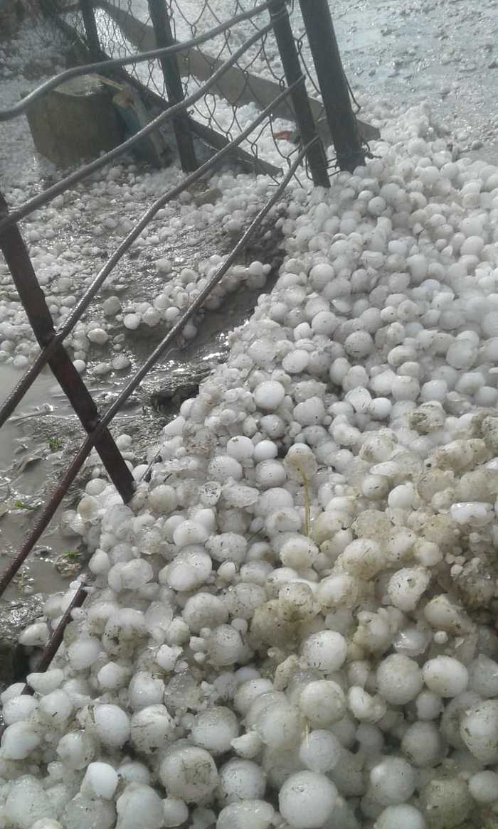 Yesterday's hail in Dagestan - My, Dagestan, Hail, Element, Longpost, The photo