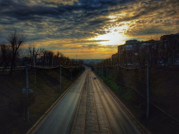 Kharkiv. March. - My, The photo, Mobile photography, Kharkov, Sunset