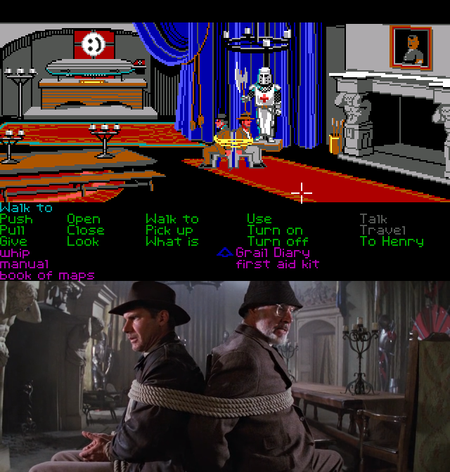 Indiana Jones and the Last Crusade: The Graphic Adventure. Часть 2. - Моё, 1989, Прохождение, Индиана Джонс, Lucasfilm Games, Игры для DOS, Квест, Компьютерные игры, Ретро-Игры, Длиннопост