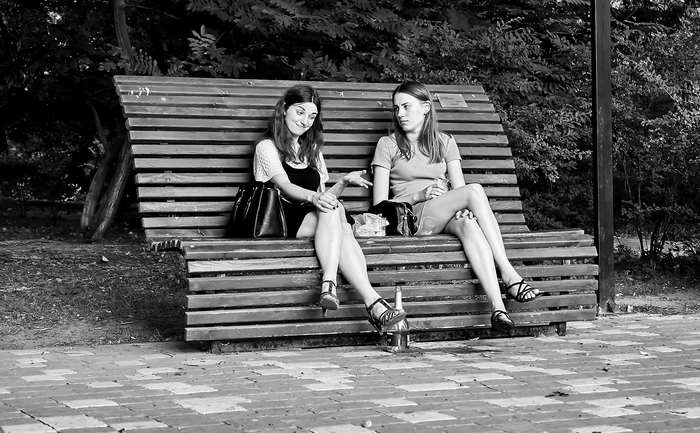 drunken girlfriends) - Girls, The park, Wine, , The photo