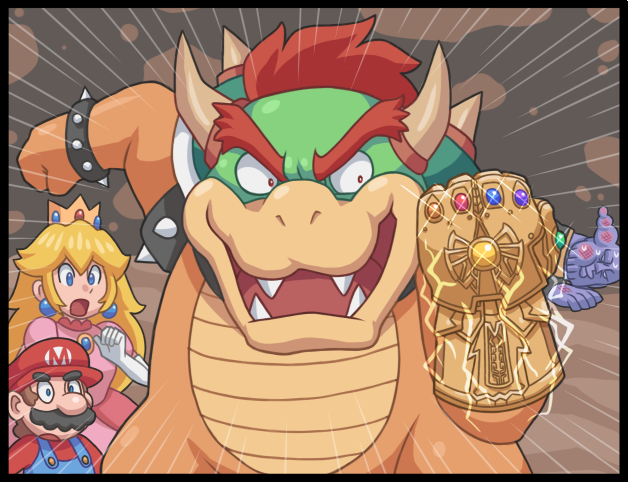 The crossover nobody asked for - Comics, Games, Mario, Princess peach, Ayyk92, Bowser, Humor, Longpost, Infinity Gauntlet