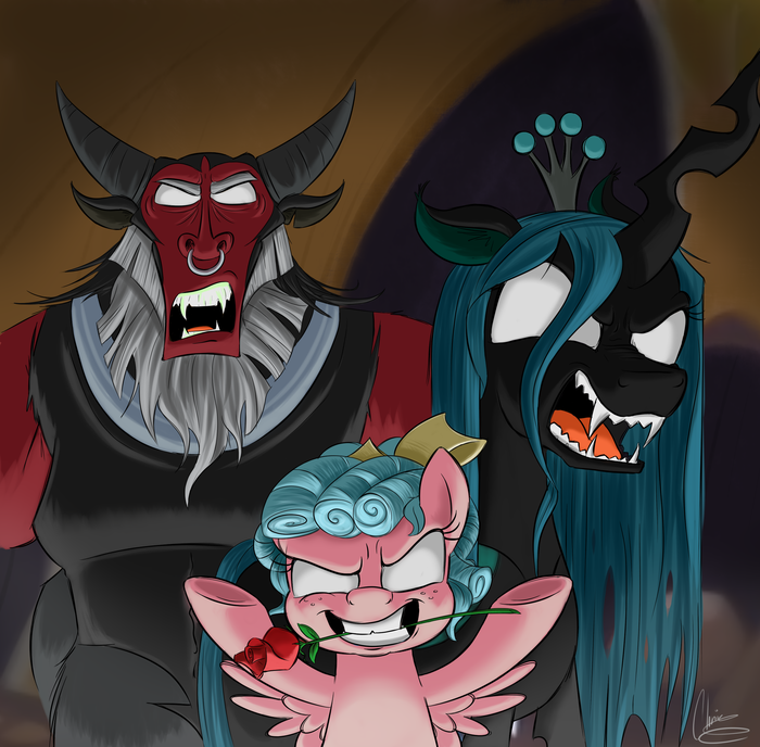 Wicked Unity My Little Pony, Ponyart, Tirek, Cozy Glow, Queen Chrysalis, Oinktweetstudios, MLP Season 9, 