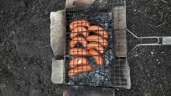 Om-Nom-nom - My, Relaxation, Sausages, Brazier