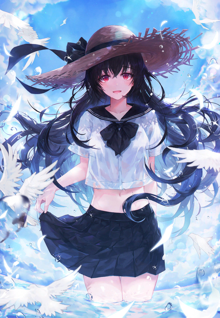 [Art] Summer , Anime Art, Original Character