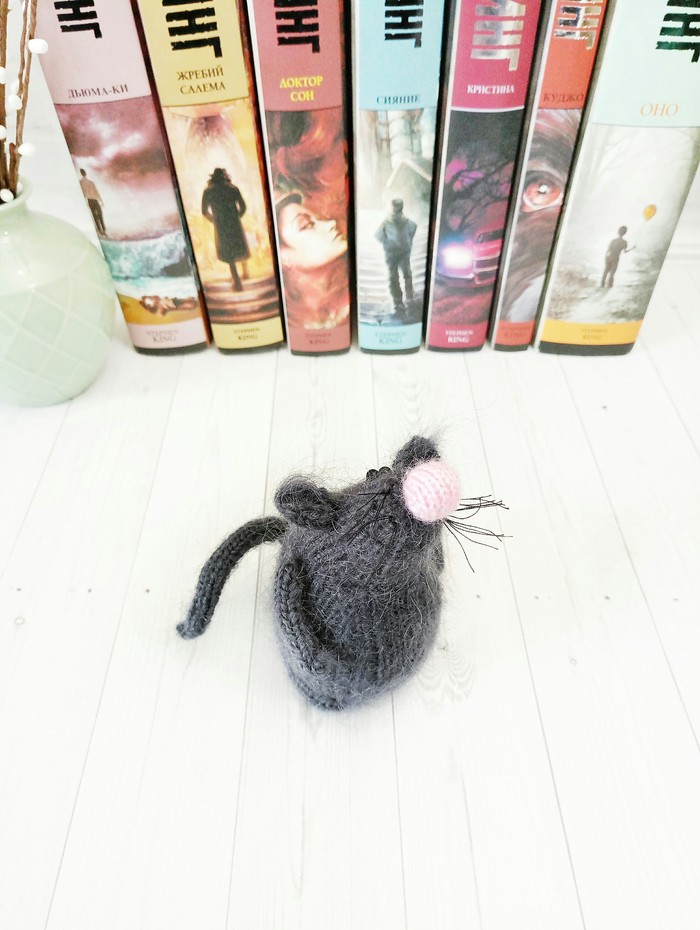 fat mouse - Needlework without process, Knitting, Knitted toys, Interior toy, Longpost