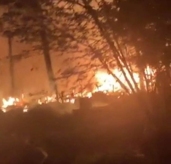 Household buildings caught fire near Krasnogorsk - Fire, Sheds, Fire