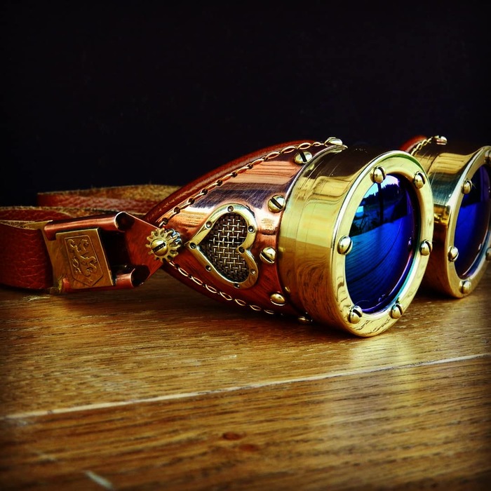 DIY steampunk goggles - Goggles, Steampunk, With your own hands, Handmade, Machine, Longpost