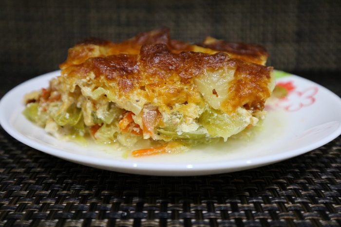 Vegetable casserole with chicken in the oven - My, Cooking, Food, , Video, Longpost, Casserole, Vegetables, Meat, Recipe