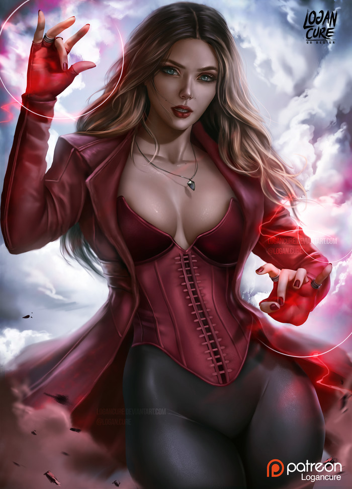 Scarlet witch - Art, Movies, Film comics, Marvel, Scarlet Witch, Avengers, Girls, Logan cure
