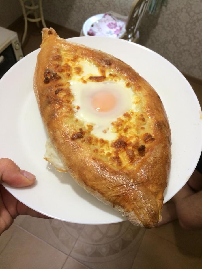 Хачапури по-аджарски. Кулинария, Национальная кухня, Рецепт, Кавказская кухня, Длиннопост