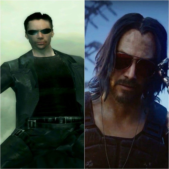 Keanu virtual 14 years apart - Keanu Reeves, Computer games, Matrix, Cyberpunk 2077, CD Projekt, E3, Johnny Silverhand