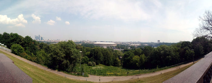 Observation deck on Sparrow Hills - My, The photo, Observation deck, Sparrow Hills, Luzhniki, Moscow, Панорама, Longpost