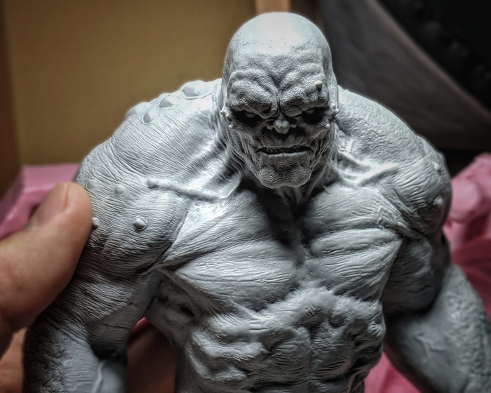 Bust of Doomsday (Batman v Superman) in plastic - My, Doomsday, Batman v superman, Sculpture, Creation, Friday tag is mine, Dc comics, Longpost