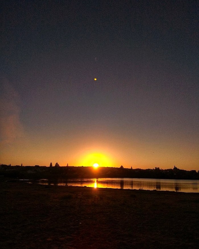 Novosibirsk region, Kamenka. - My, The photo, Sunset, Mobile photography