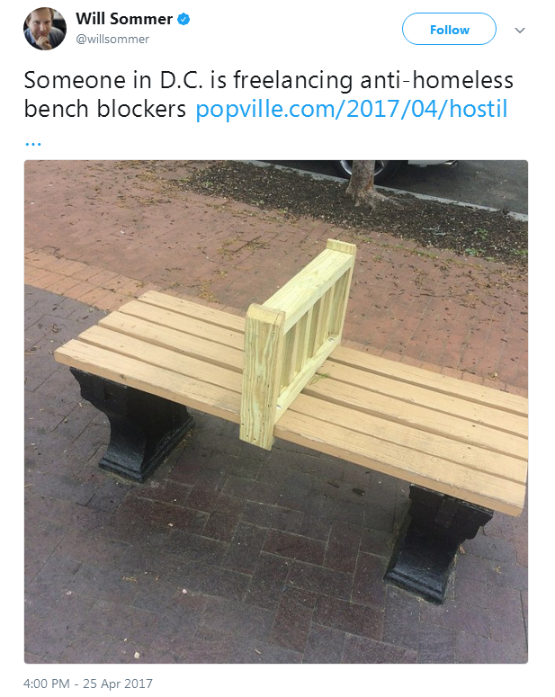 Benches with spikes and other different care of capitalism about people - Politics, Abroad, Video, Longpost