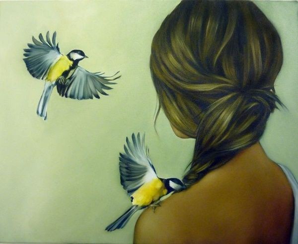 Artist Amy Judd - Art, Drawing, Girls, Birds, A selection, Longpost