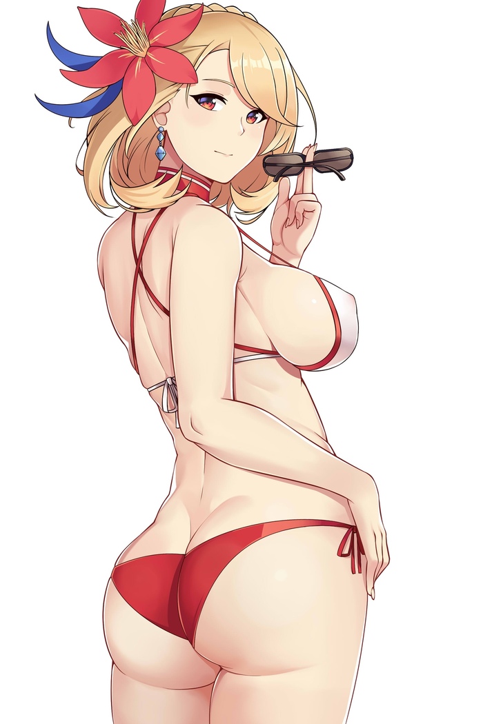 Prince of wales - NSFW, Azur lane, Prince of wales, Sugoi dekai, Summer, Anime art, Swimsuit, Anime, Art