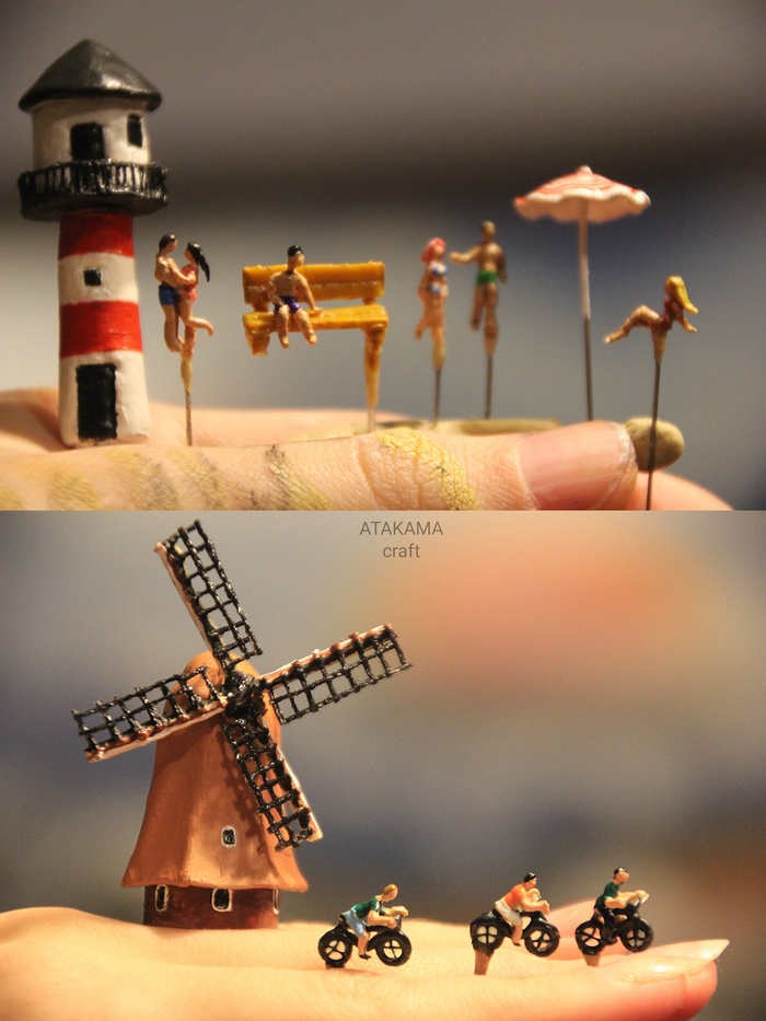 Miniature people, animals and houses - handmade figurines - My, Miniature, miniature things, Needlework without process, Miniatures, Handmade, Creation, Painting miniatures, Longpost