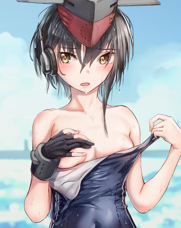 I-13 submarine - NSFW, Kantai Collection, i-13, Купальник, Anime Art, Аниме, Арт