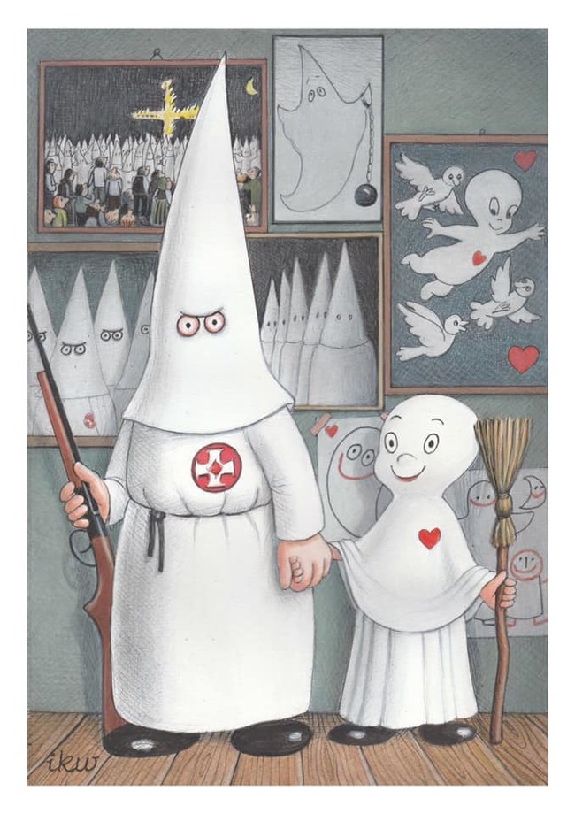 KKKasper is a friendly ghost. - From the network, Parents and children, Humor, Casper, Ku Klux Klan