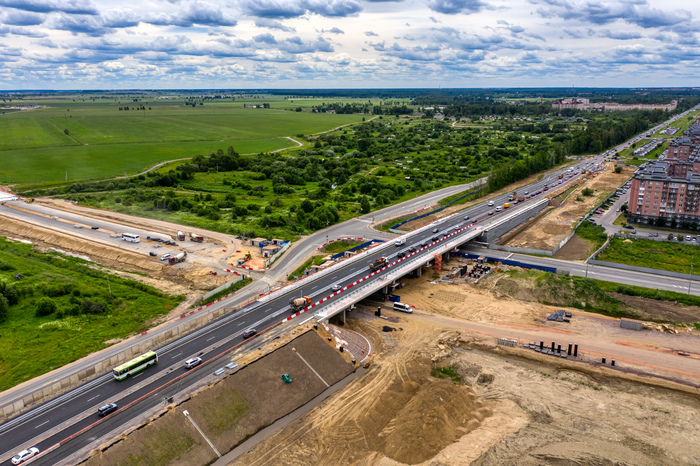 Колпинское шоссе и М11 - Моё, Славянка, М11, Развязка, Дорожная развязка, Видео, Длиннопост, Славяне