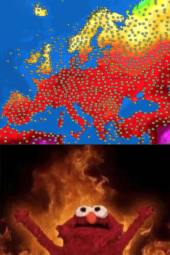 Let it be hell! - Heat, Europe, Temperature map, Images